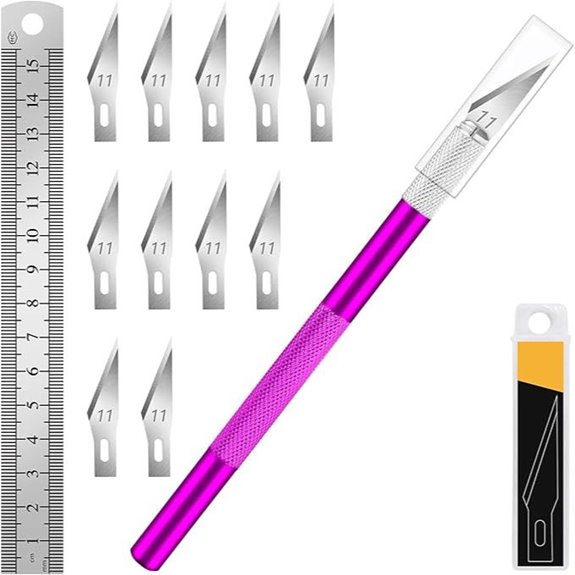 DIYSELF Craft Knife Kit with Ruler for Art & Scrapbooking