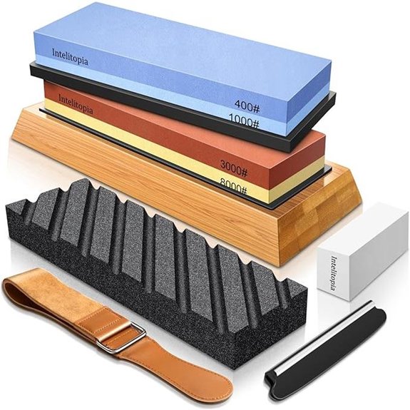 Intelitopia Dual Grit Knife Sharpening Stone Set
