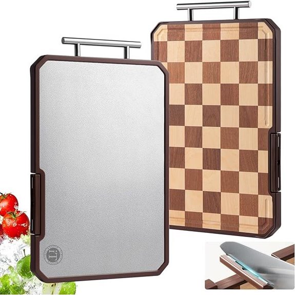 Titanium & Acacia Cutting Board with Sharpener