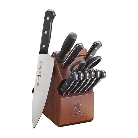 HENCKELS 12-Piece Razor-Sharp Knife Set with Walnut