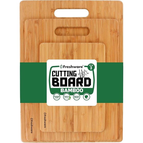 Bamboo Kitchen Cutting Boards Set (3 Pieces)