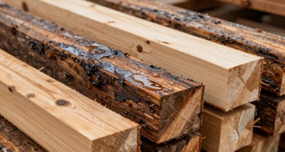 identify wet wood before building