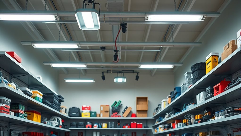 shop lighting brightness efficiency