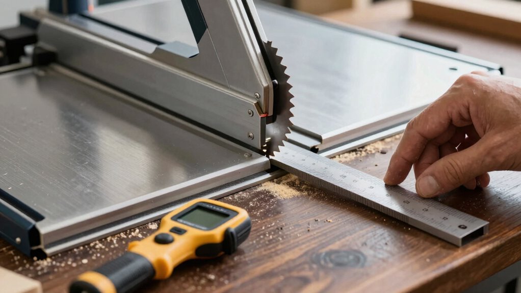 table saw alignment checks