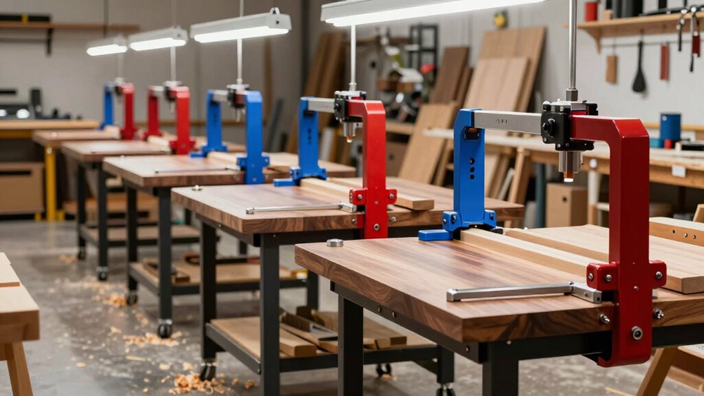 top assembly tables with clamps
