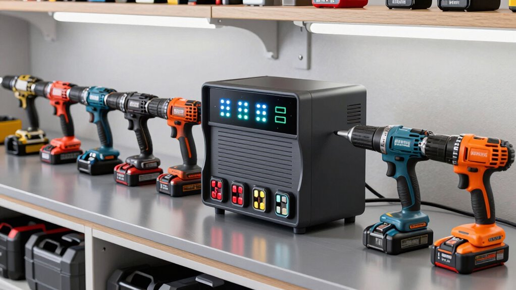 top garage cordless charger stations