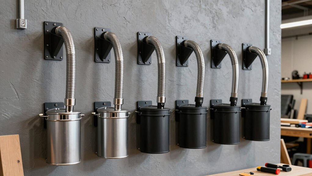 top wall mount dust collection kits