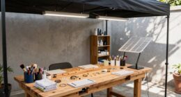 create a compact finishing space