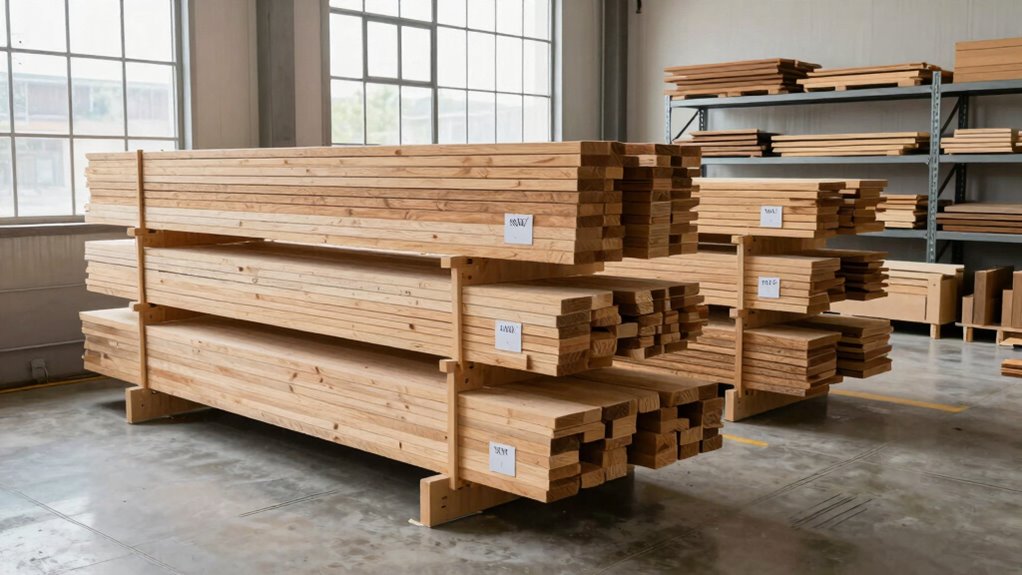 efficient organized lumber storage