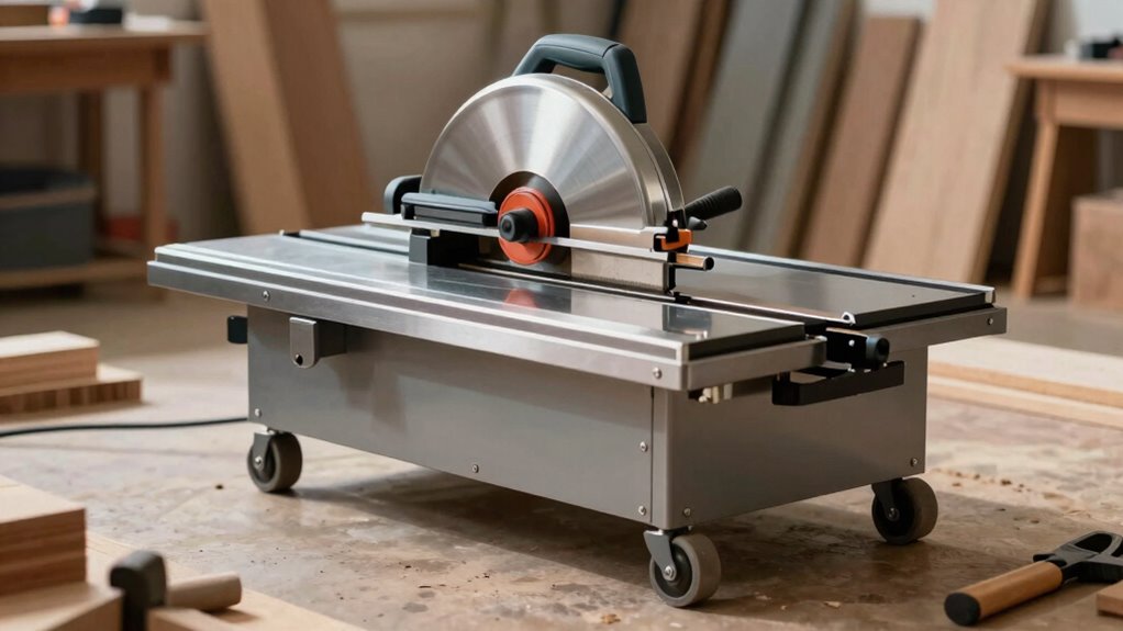 mobile bases enhance bandsaw mobility