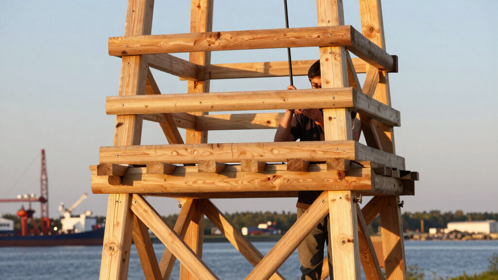 timber observation tower reinterprets kola bay’s industrial shoreline in russia