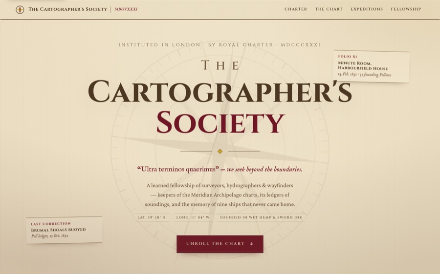 The Cartographer's Society — est. 1831