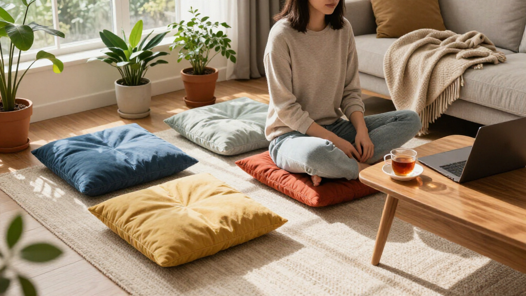 10 Floor Cushions That Instantly Create Cozy Reading Nooks (And Extra Seating!)
