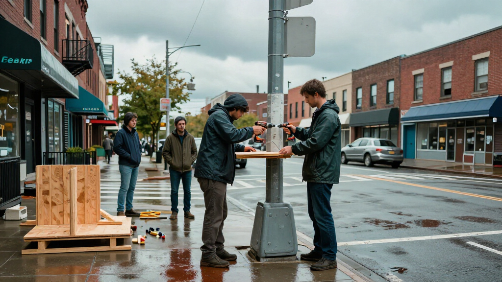 Art In Odd Places Participants Seek Utopia Under Dark Clouds
