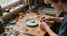 Niklas Roy Constructs A Functional Pendulum Clock Made Entirely Of Trash