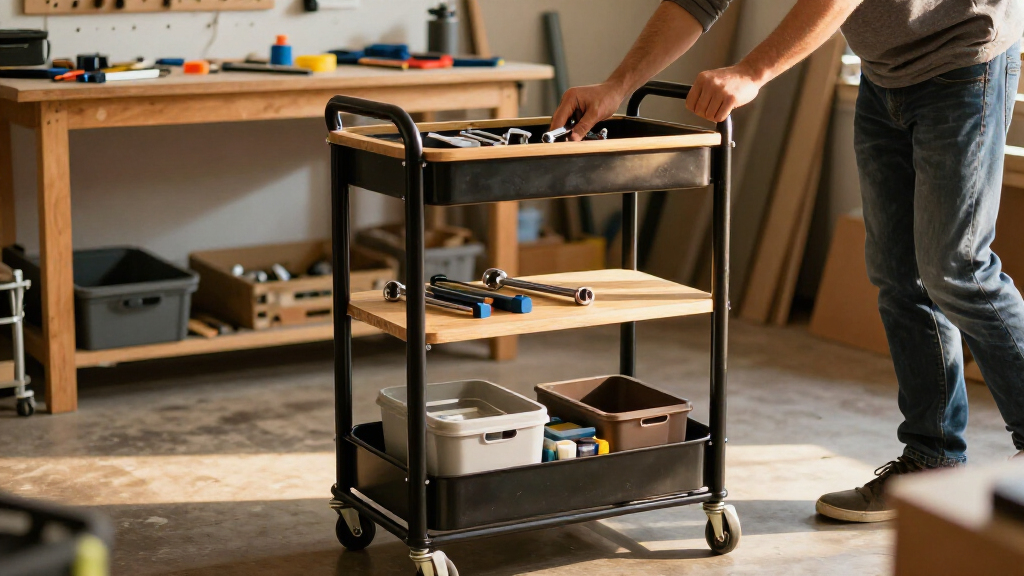 Add Instant Storage To Any Room In Your House With This Stylish Rolling Organizer