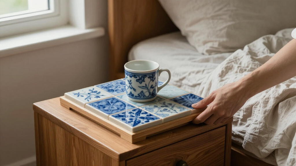 Don't Waste Leftover Tile: Turn It Into An Adorable Bedside Tray