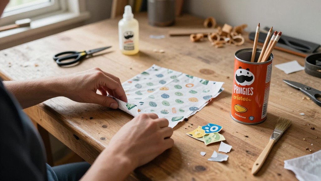 Dump Pricey Countertop Storage: Upcycle An Old Pringles Can With A Cute And Easy DIY