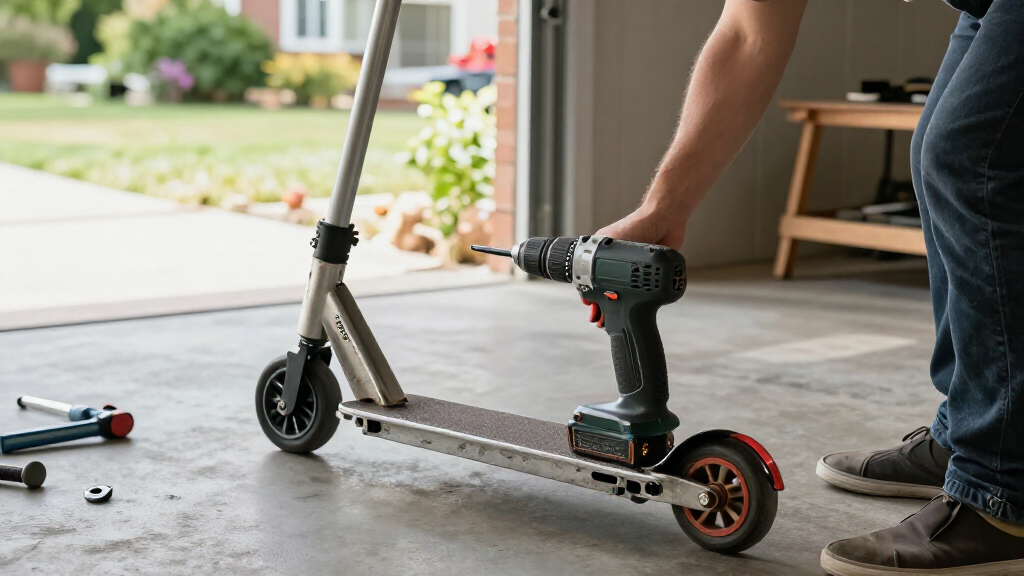 I Electrified My Push Scooter With A Power Drill