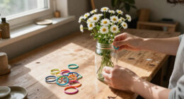 Not Just For Shower Curtains: This DIY Uses The Rings To Create A Cute Vase