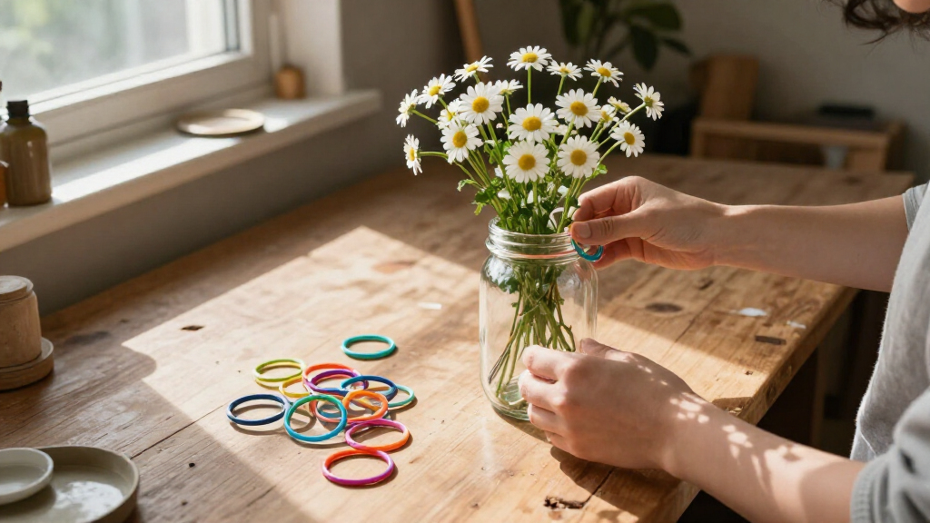 Not Just For Shower Curtains: This DIY Uses The Rings To Create A Cute Vase